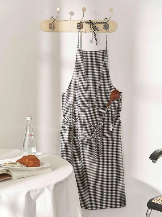 商品DECOVIEW|CoCo_Black Checkered Apron,价格¥620,第3张图片详细描述