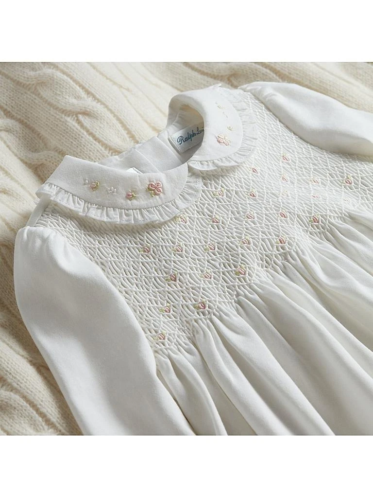商品Ralph Lauren|Baby Girl's Smocked Organic Cotton Onesie,价格¥936,第5张图片详细描述