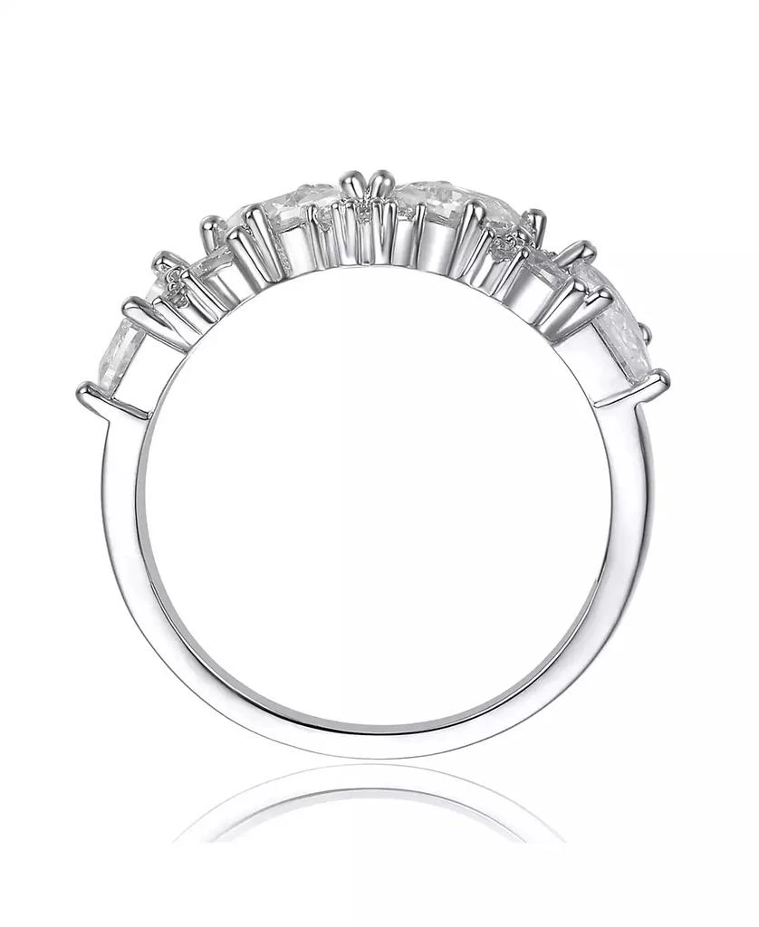 商品Genevive|Sterling Silver Cubic Zirconia Radiant Cluster Ring,价格¥321,第2张图片详细描述