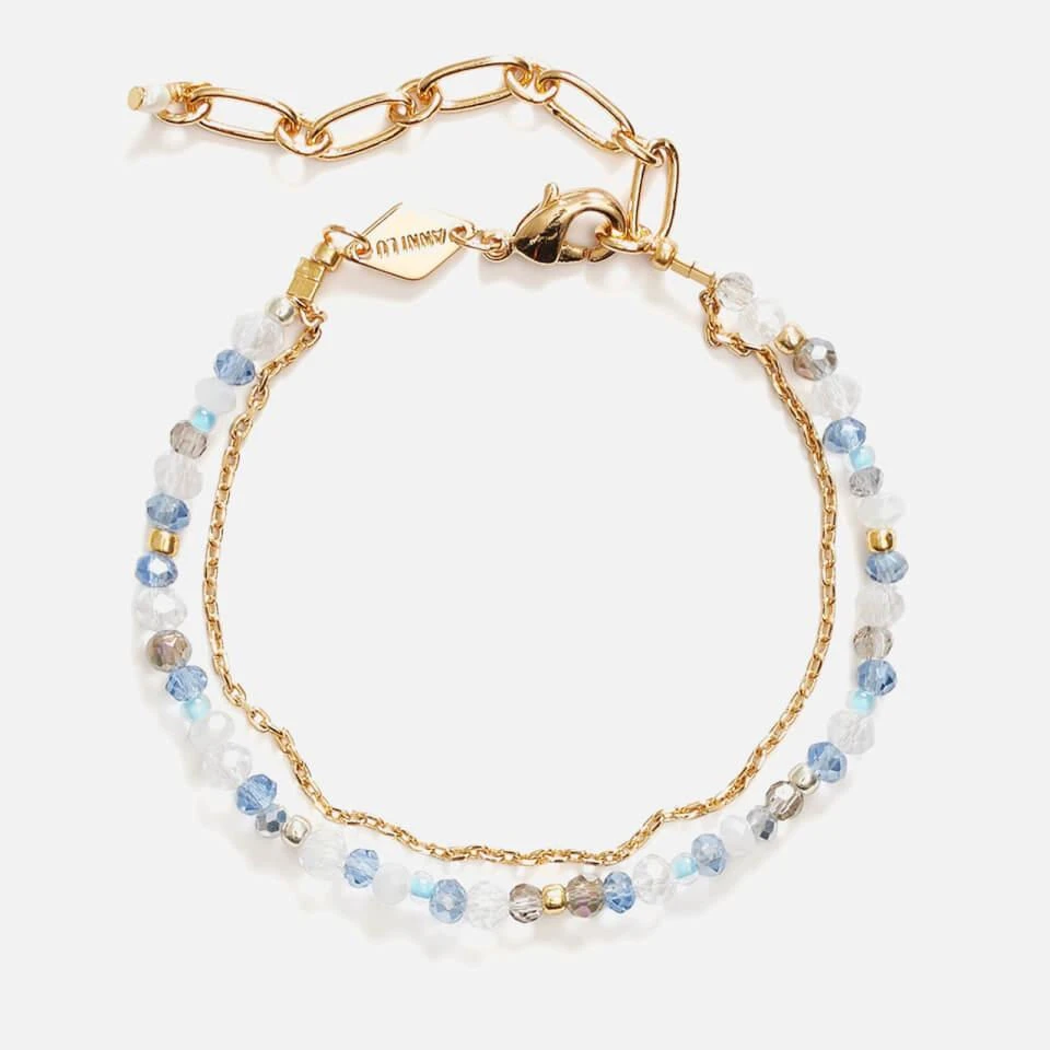 商品Anni Lu|Anni Lu Silver Lining 18-Karat Gold-Plated Beaded Bracelet,价格¥409,第1张图片