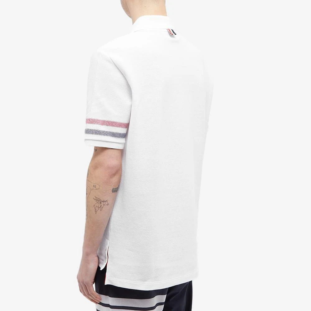 商品Thom Browne|Thom Browne Textured Cotton Polo Shirt,价格¥5407,第3张图片详细描述