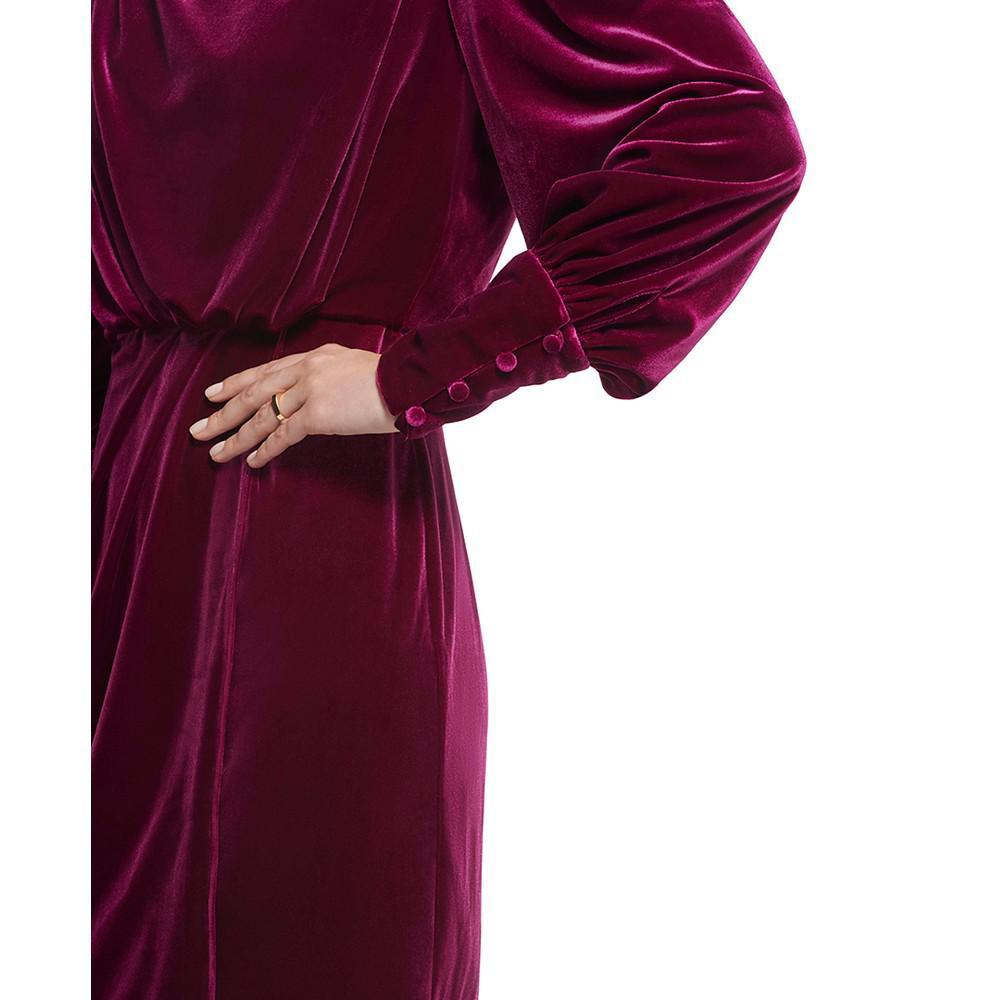 商品Karl Lagerfeld Paris|Women's Velvet Blouson A-Line Dress,价格¥1175,第6张图片详细描述