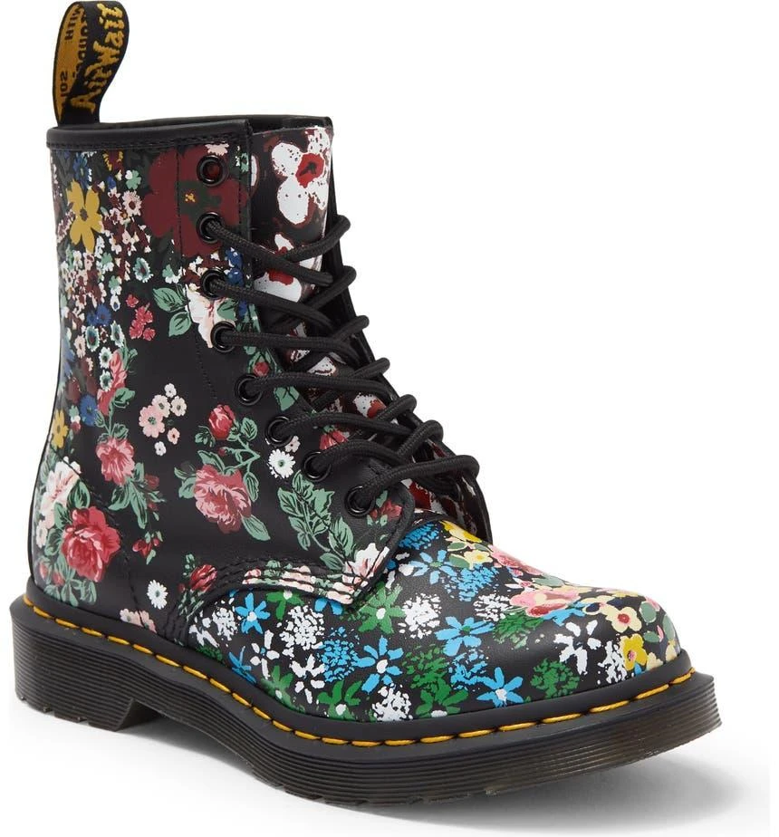 商品Dr. Martens|1460 Pascal Floral Mash Up Lace-Up Boot,价格¥675,第1张图片