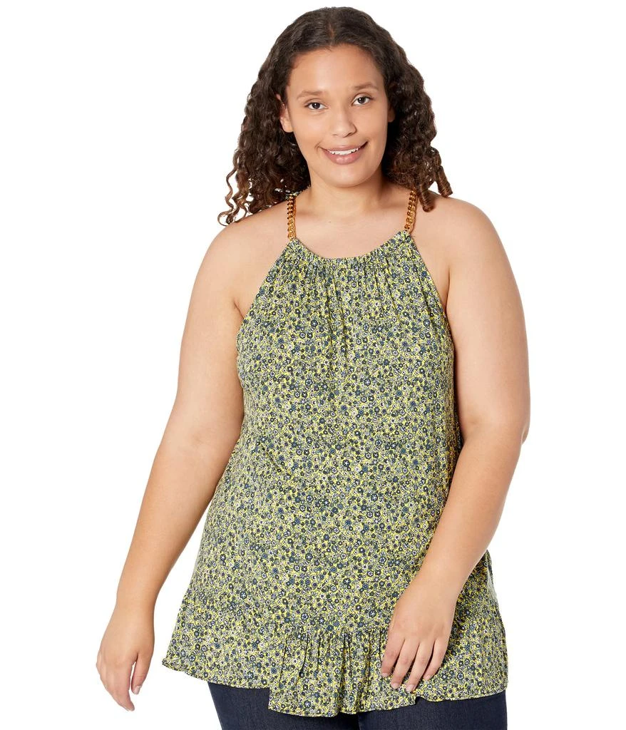 商品Michael Kors|Plus Size Tiny Flower Chain Halter Top,价格¥220,第1张图片