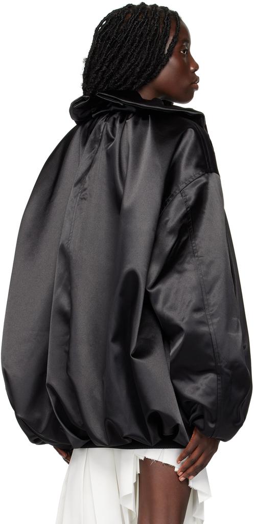 黑色抽褶夹克商品第3张图片规格展示