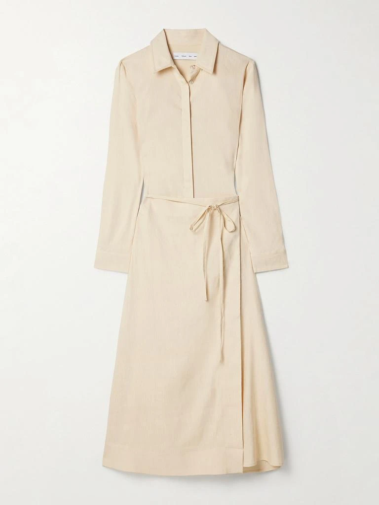 商品Proenza Schouler|Lato 亚麻混纺中长裹身连衣裙  - US4,价格¥2477,第1张图片