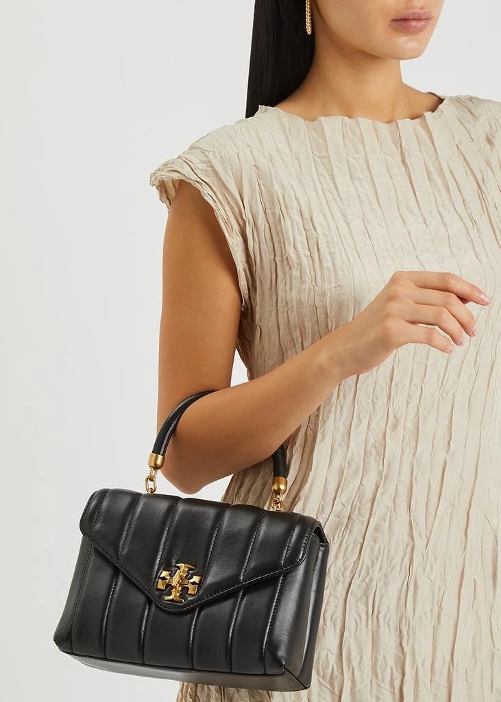 商品Tory Burch|Kira black quilted leather top handle bag,价格¥6000,第5张图片详细描述