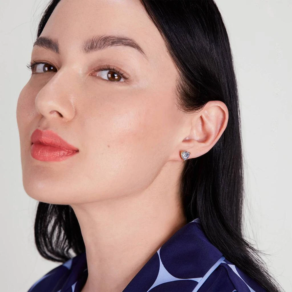 商品Kate Spade|Kate Spade New York Heart Gold-Plated and Glittered Resin Earrings,价格¥303,第2张图片详细描述