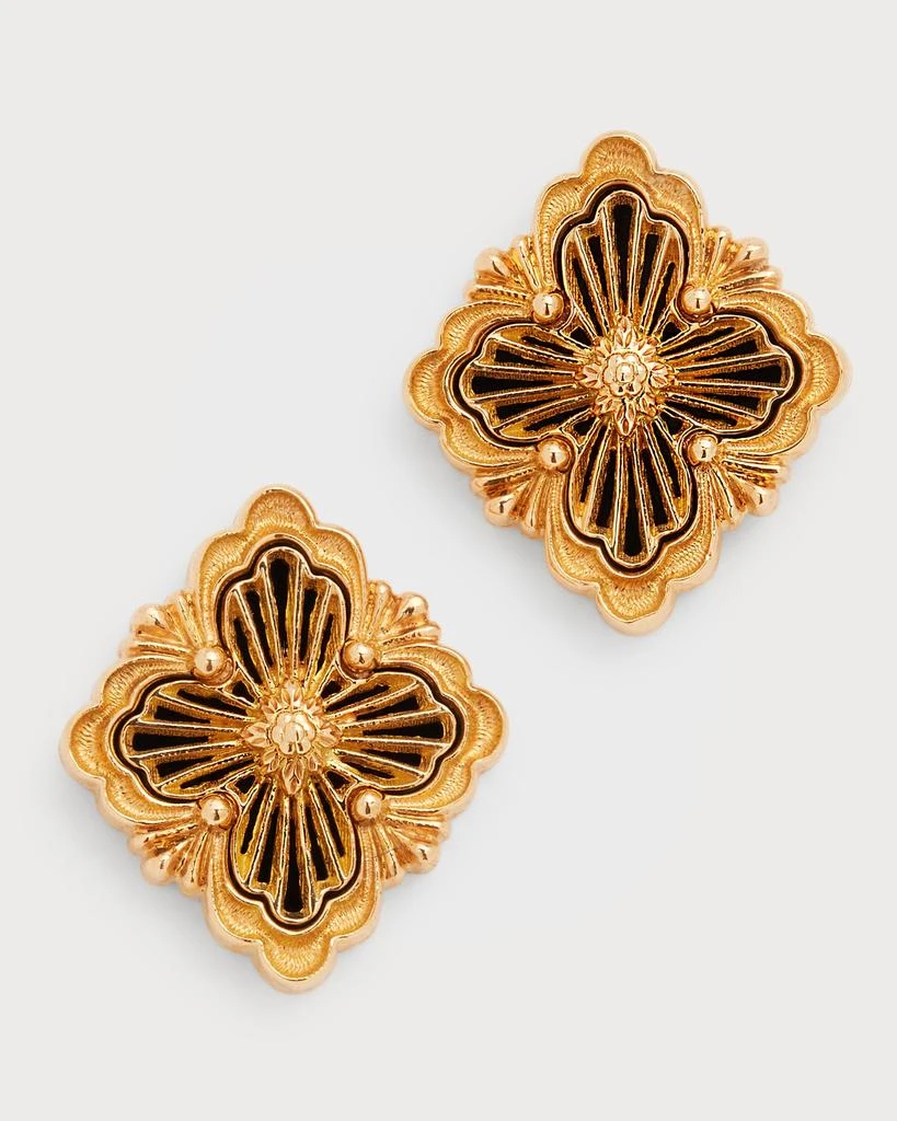 商品Buccellati|18K Yellow Gold Opera Tulle Onyx Button Earrings,价格¥30177,第1张图片