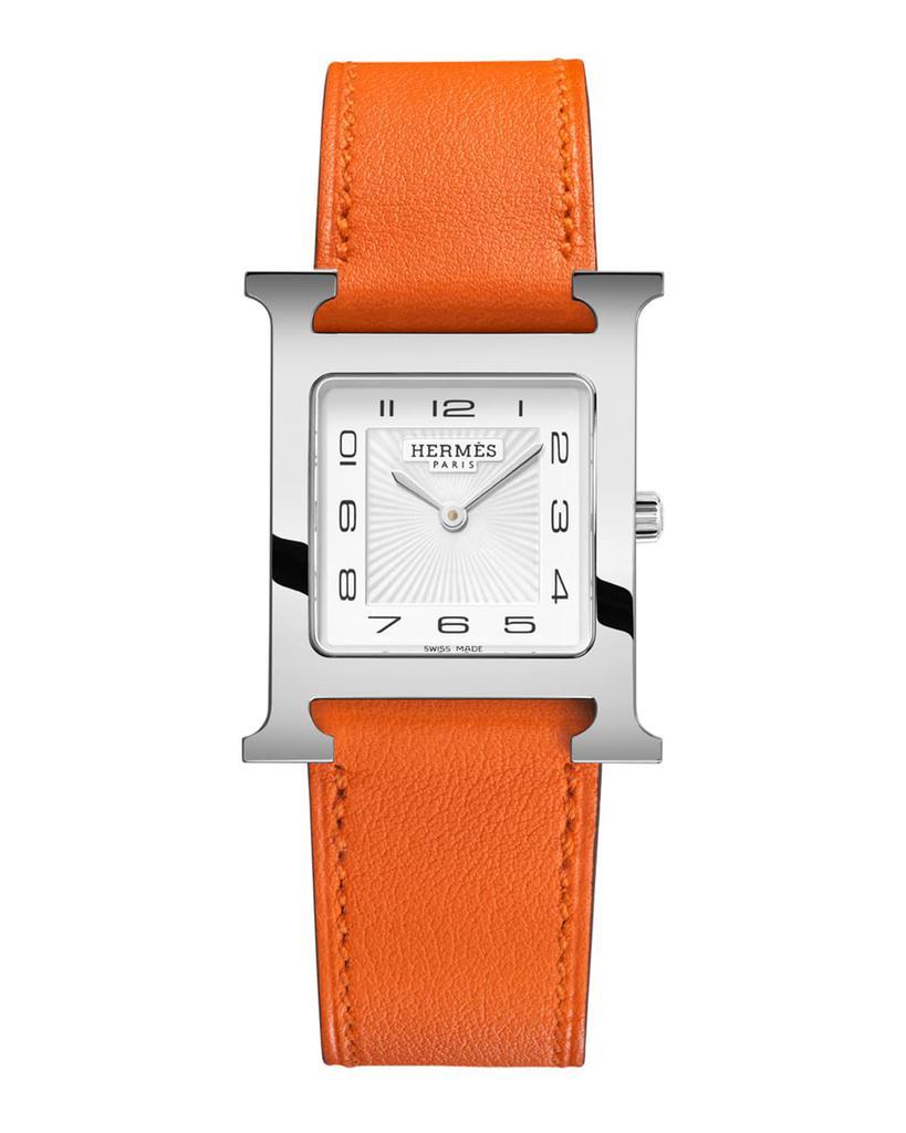 商品Hermes|Heure H橙色小牛皮腕表, 26x26mm,价格¥23440,第1张图片