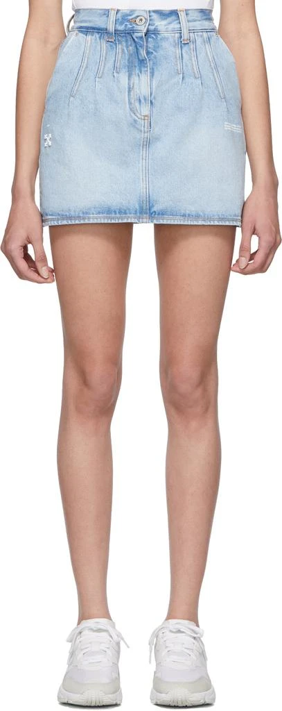 商品Off-White|Blue Denim Miniskirt,价格¥1821,第1张图片