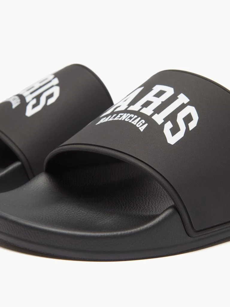 商品Balenciaga|Logo-print rubber slides,价格¥2563,第2张图片详细描述