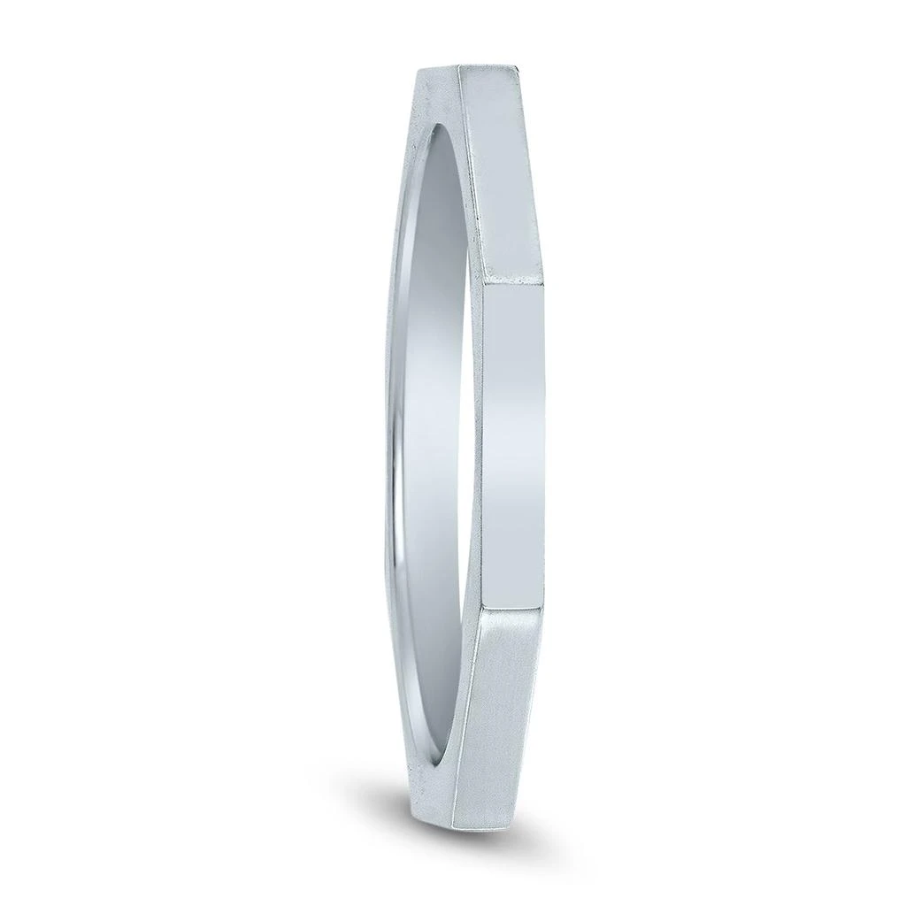 商品SSELECTS|1.5Mm Thin Eight Sided Octagon Wedding Band In 14K White Gold,价格¥1929,第2张图片详细描述