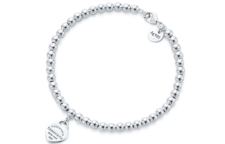 商品[国内直发] Tiffany & Co.|蒂芙尼 Return to Tiffany 系列 日韩甜美 925银 直径4毫米 925银 手链 女款 银色,价格¥3060,第4张图片详细描述