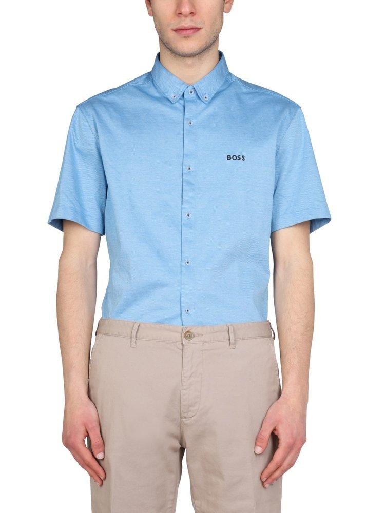 Boss Hugo Boss Logo Embroidered Short-Sleevd Shirt商品第1张图片规格展示