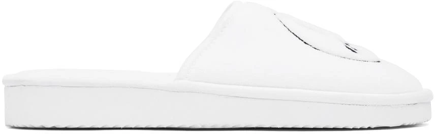 商品Drew House|SSENSE Exclusive White Painted Mascot Slippers,价格¥408,第1张图片