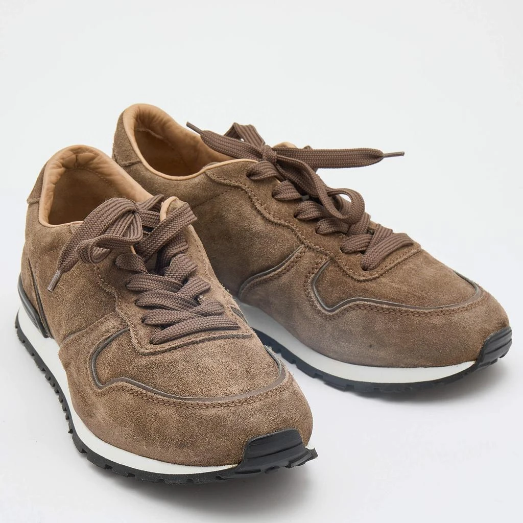 商品[二手商品] Tod's|Tod's Brown Suede Low Top Sneakers Size 39.5,价格¥922,第4张图片详细描述