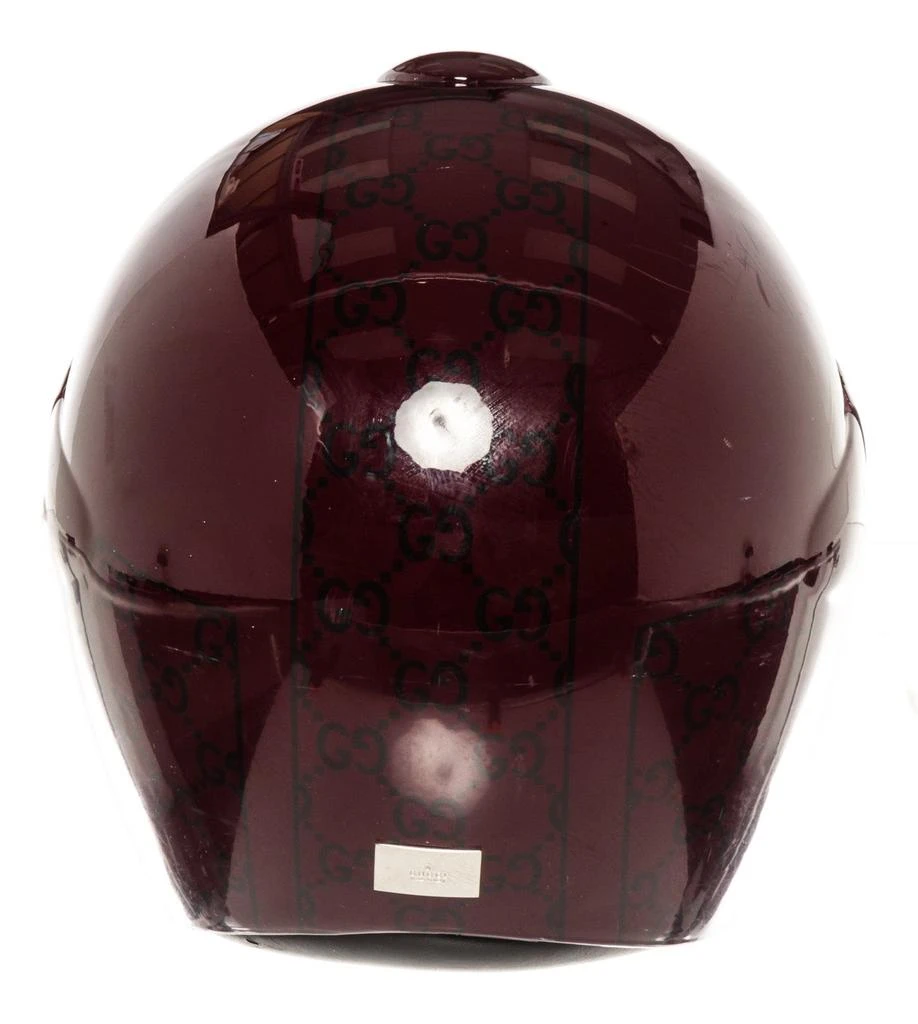 商品[二手商品] Gucci|Gucci Vintage Burgundy GG Supreme Print PVC Motorcycle Full-face XL Helmet,价格¥31573,第4张图片详细描述