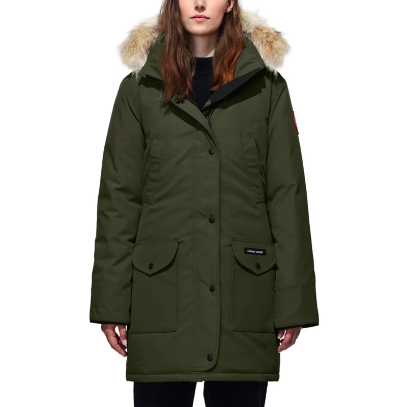 商品[国内直发] Canada Goose|Canada Goose 加拿大鹅 trillium羽绒服女士中长款 6660L-military-green,价格¥11949,第1张图片