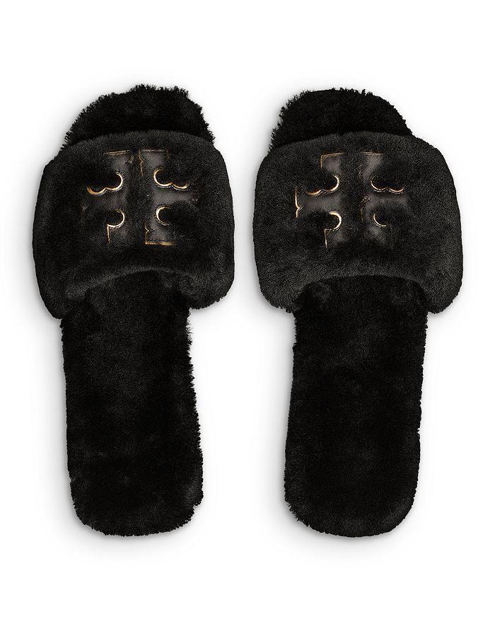 商品Tory Burch|Women's Double T Fluffy Slippers,价格¥525,第5张图片详细描述