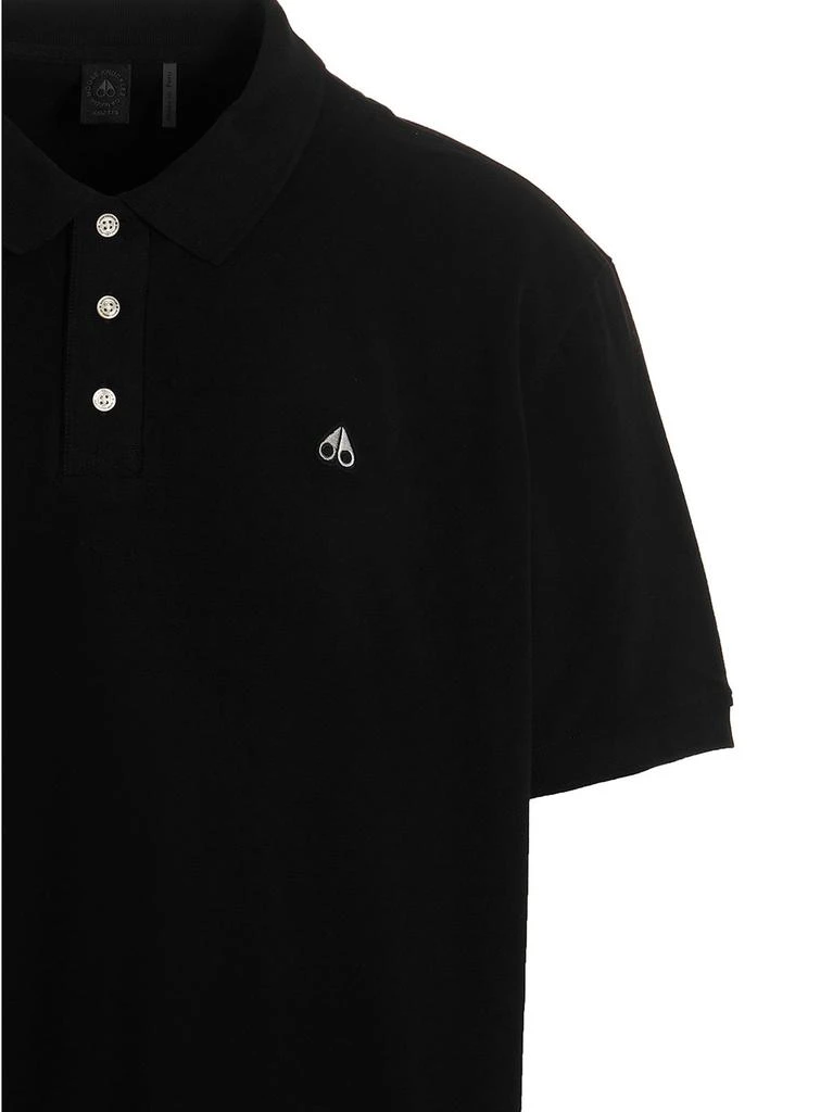商品Moose Knuckles|Moose Knuckles Pique Logo Embroidered Polo Shirt,价格¥617-¥642,第3张图片详细描述