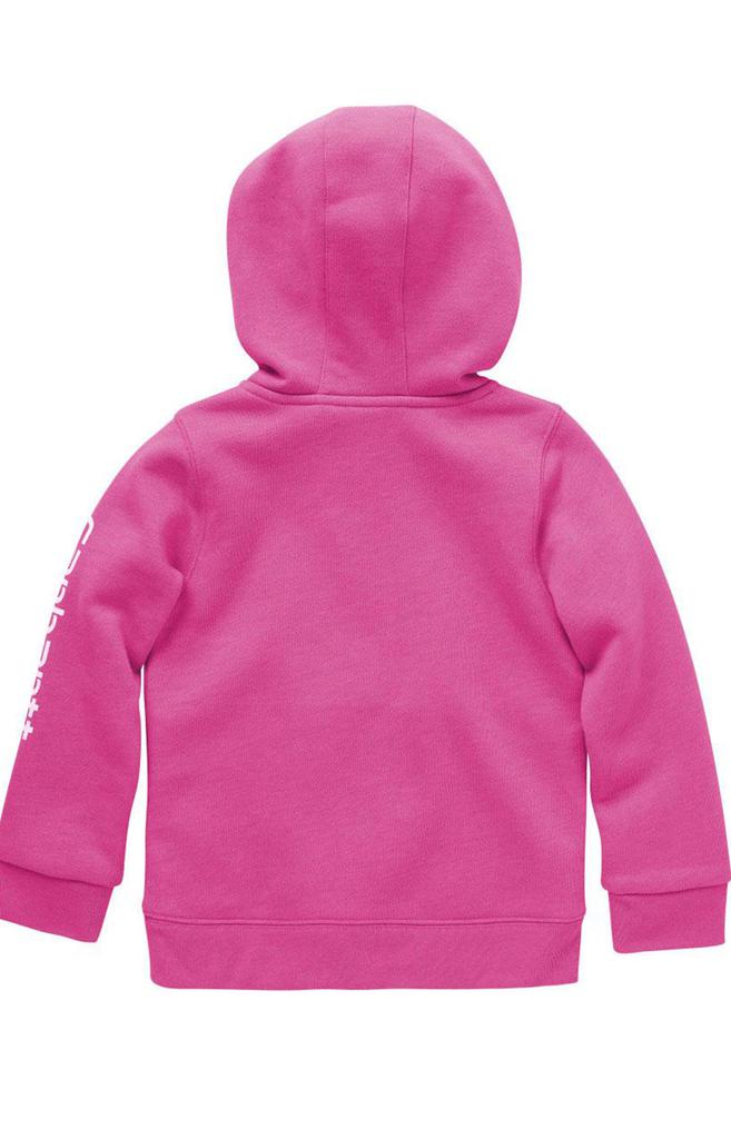 (CA9875) Fleece Long-Sleeve Half-Zip Hooded Sweatshirt - Raspberry Rose商品第2张图片规格展示