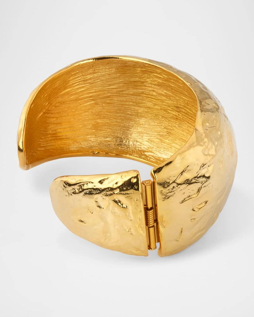 商品Kenneth Jay Lane|22K Hammered Gold Cuff Bracelet,价格¥873,第4张图片详细描述