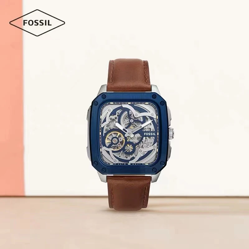 商品[国内直发] Fossil|Fossil手表复古简约轻奢方形男士表高级感小众设计全自动机械表,价格¥589,第1张图片