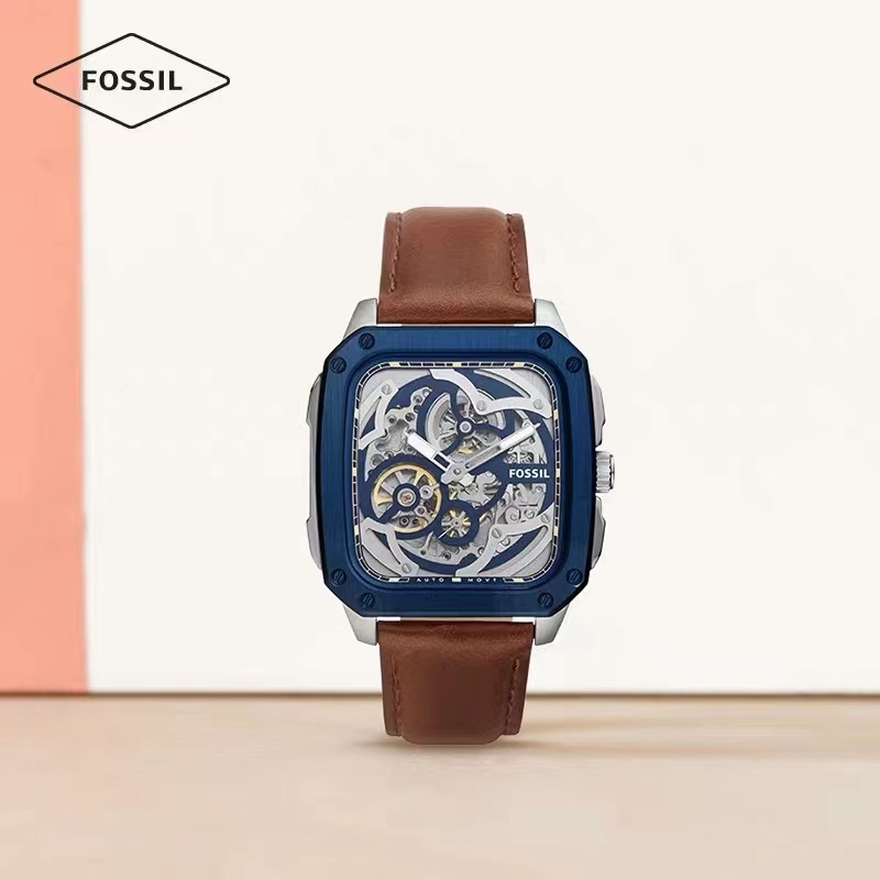 商品[国内直发] Fossil|Fossil手表复古简约轻奢方形男士表高级感小众设计全自动机械表,价格¥581,第1张图片