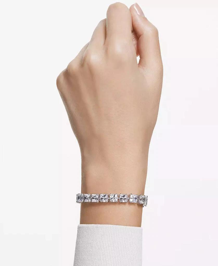 商品Swarovski|Rhodium-Plated Square-Crystal Flex Bracelet,价格¥2086,第4张图片详细描述
