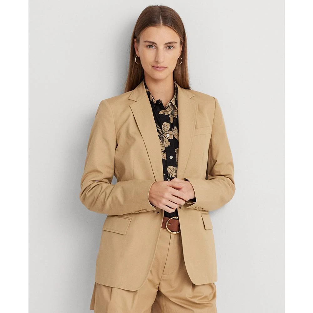 商品Ralph Lauren|Women's Cotton Twill Blazer,价格¥1796,第1张图片