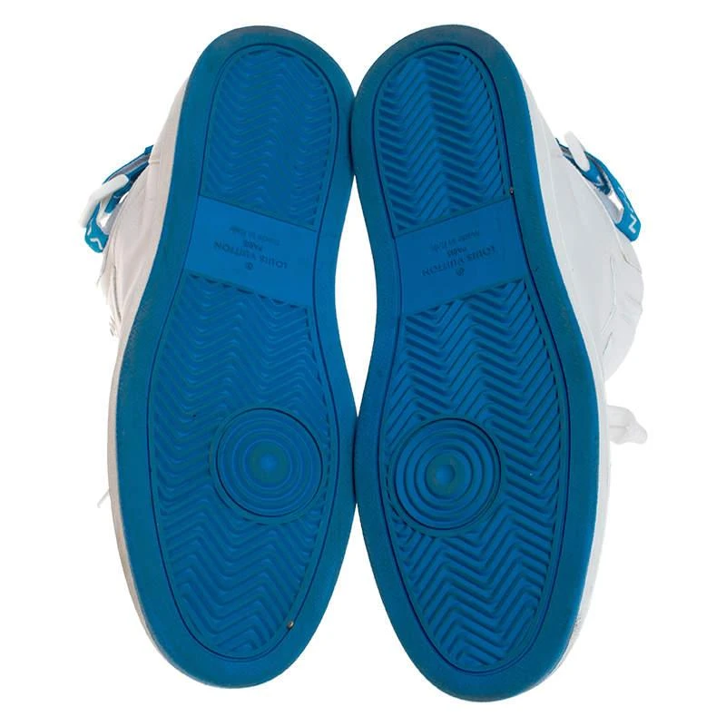 Louis Vuitton White/Blue Leather Rivoli High Top Sneakers Size 42 商品