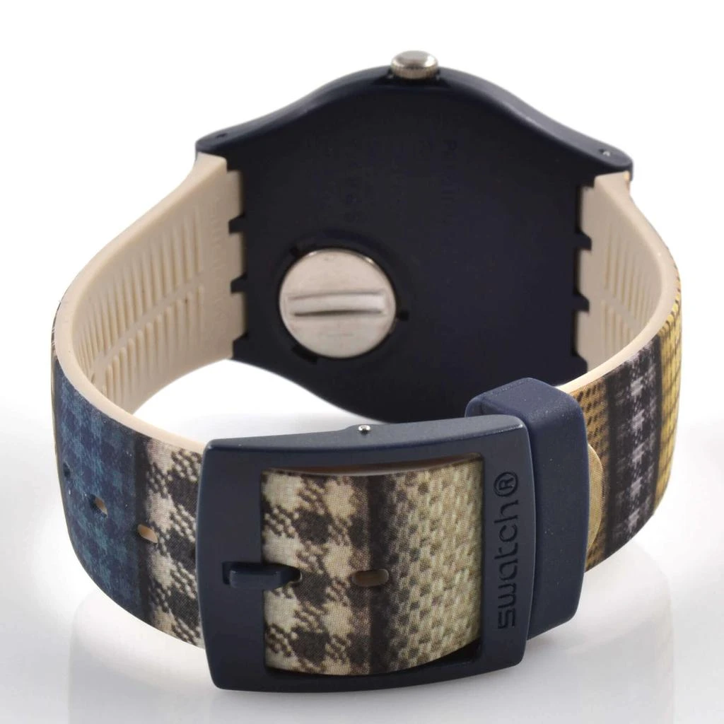 商品Swatch|Swatch Men's Watch - Watch My Fabric Swiss Quartz Blue Case Rubber Strap | SUON129,价格¥624,第3张图片详细描述