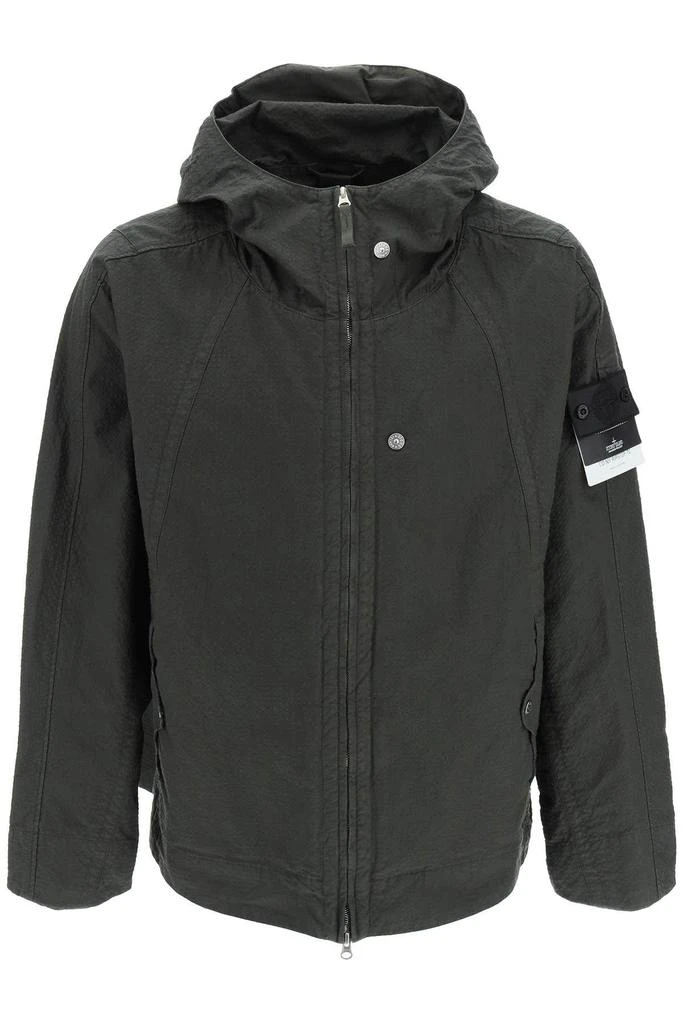商品Stone Island|SHORT HOODED PARKA IN CO NY RIPSTOP-TC,价格¥3950,第1张图片