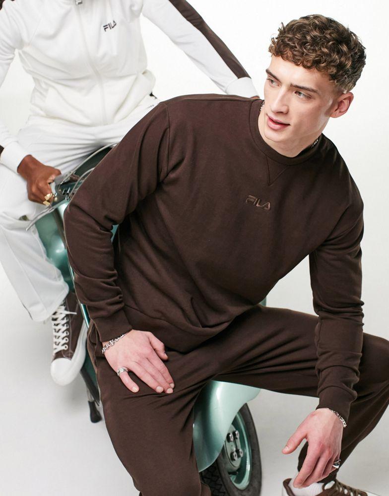 Fila logo sweatshirt in brown - exclusive to ASOS商品第1张图片规格展示