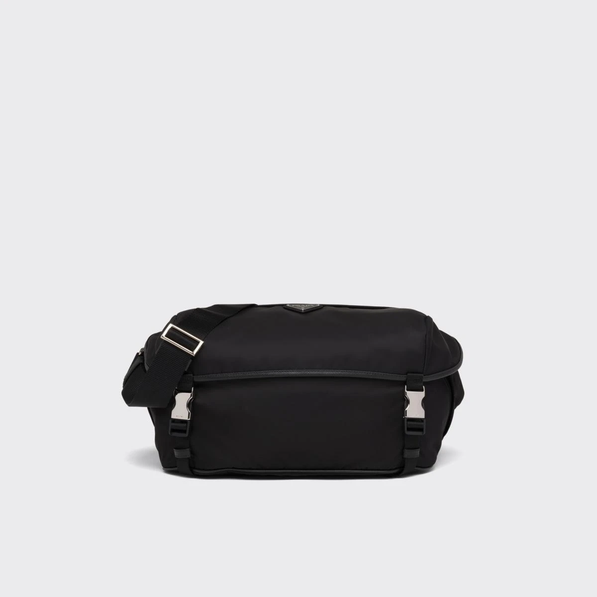 商品Prada|【预售】 普拉达 25春夏 男士 单肩包 Re-Nylon 再生尼龙和Saffiano 皮革单肩包 2VH991_2DMG_F0002_V_OOO ,价格¥15400,第1张图片