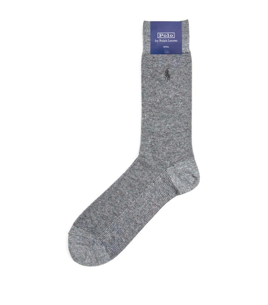 商品Ralph Lauren|Wool-Blend Logo Socks (Pack of 2),价格¥143,第1张图片