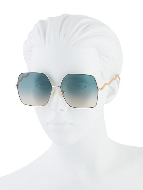Noore 64MM Square Sunglasses商品第4张图片规格展示