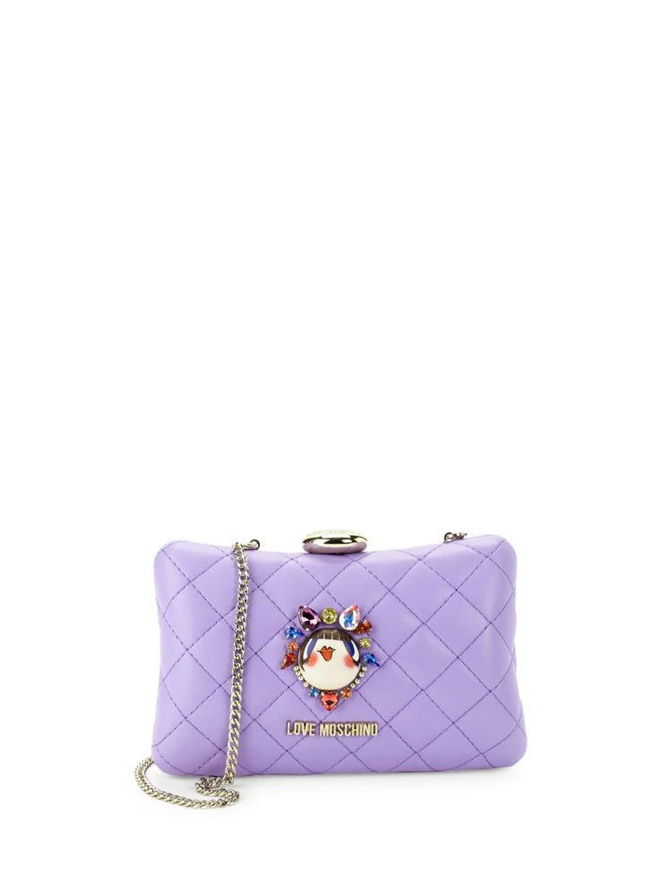 商品Moschino|Logo Quilted Convertible Clutch,价格¥1022,第1张图片