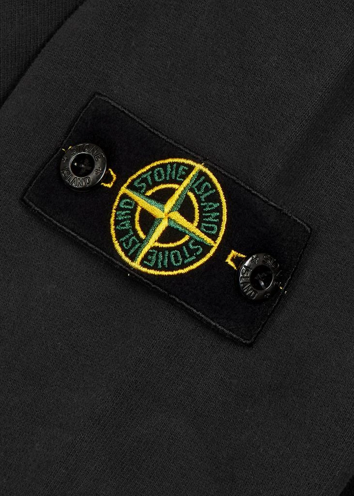 商品Stone Island|Black hooded cotton sweatshirt (10-12 years),价格¥1763,第2张图片详细描述