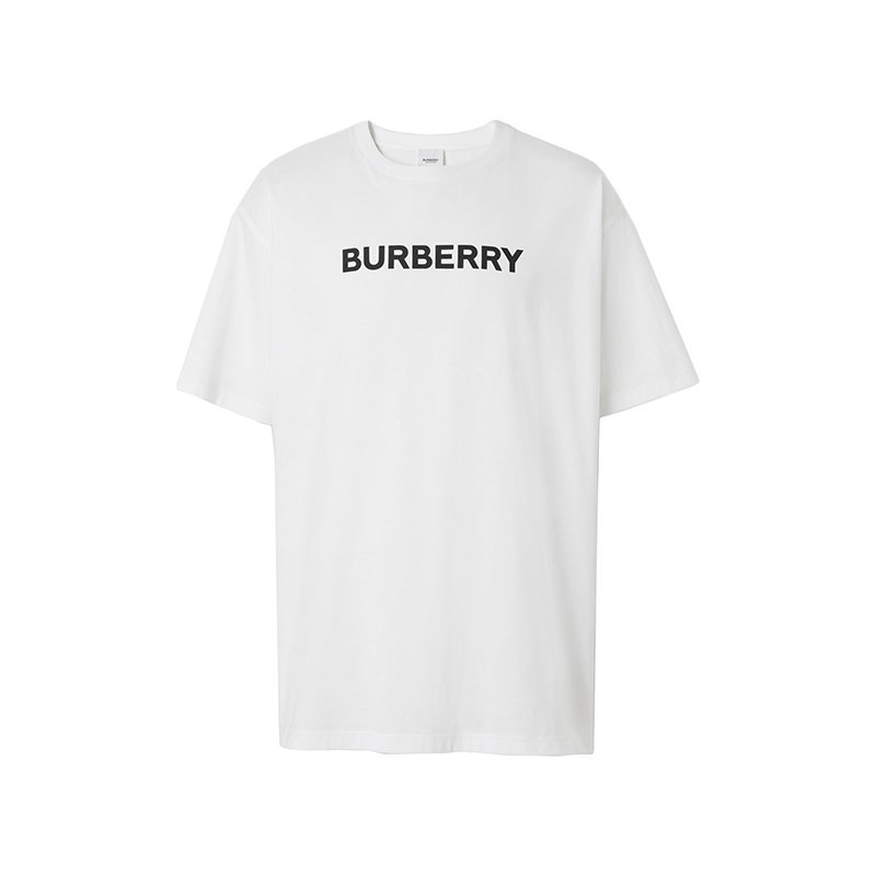 商品Burberry|【预售3-7天】BURBERRY/博柏利 22年秋冬新款 男士白色纯棉宽松版型短袖T恤80553091,价格¥3324,第1张图片