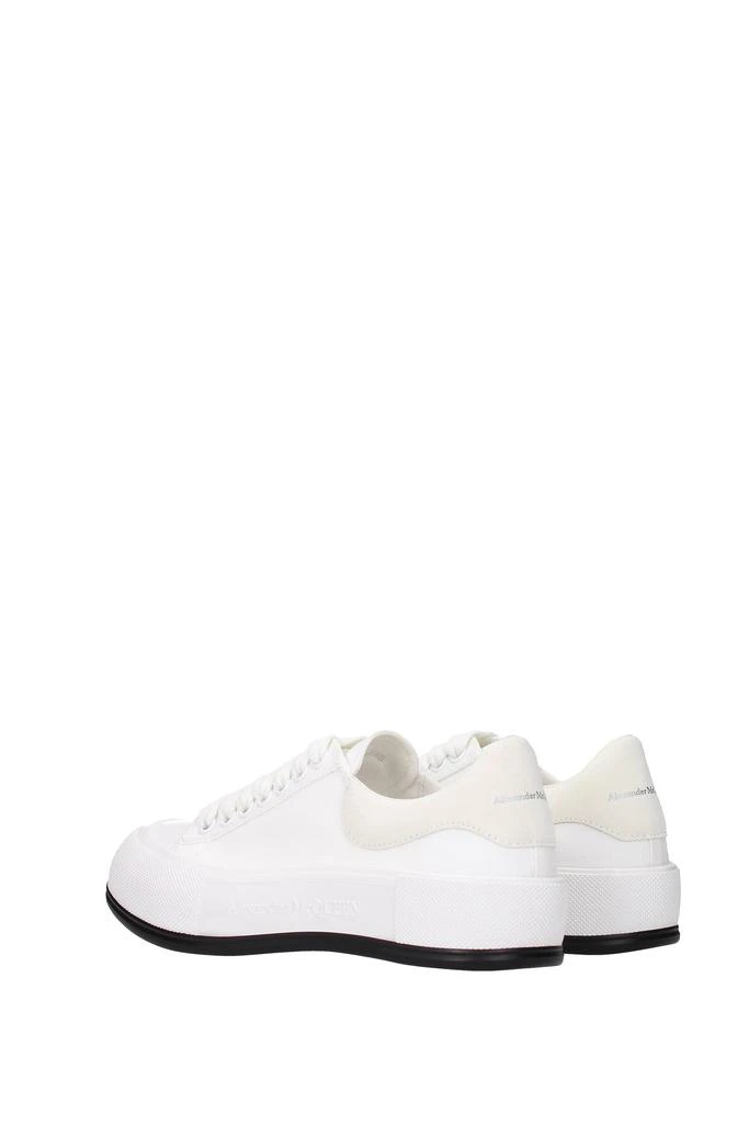 商品Alexander McQueen|Sneakers deck plimsoll Fabric White Beige,价格¥2305,第4张图片详细描述