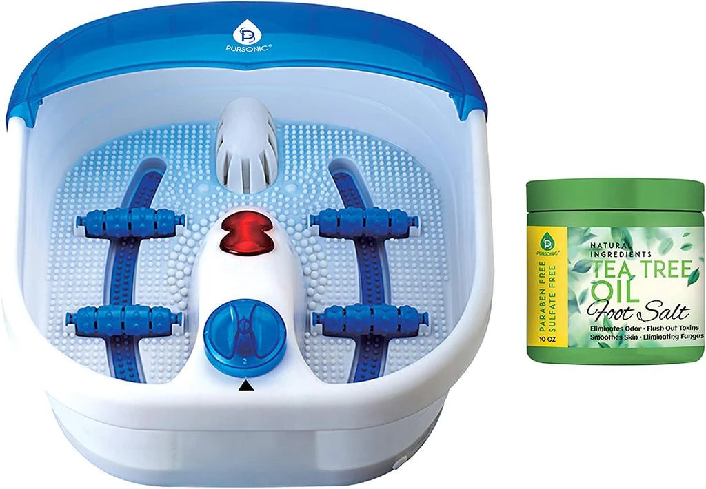 商品PURSONIC|Foot Spa Massager with Vibrating Bubbles & Tea Tree Oil Foot Salt Scrub with Epsom Salt 10oz Gift Set, Melts Away Stress and Revitalizes Tired Feet (Heating Function),价格¥556,第3张图片详细描述