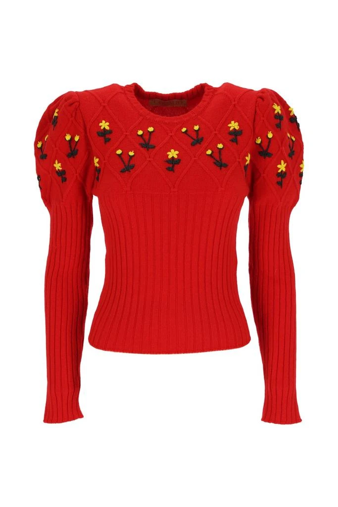 商品CORMIO|Cormio Oma Floral Embroidery Crewneck Sweater,价格¥2756,第1张图片