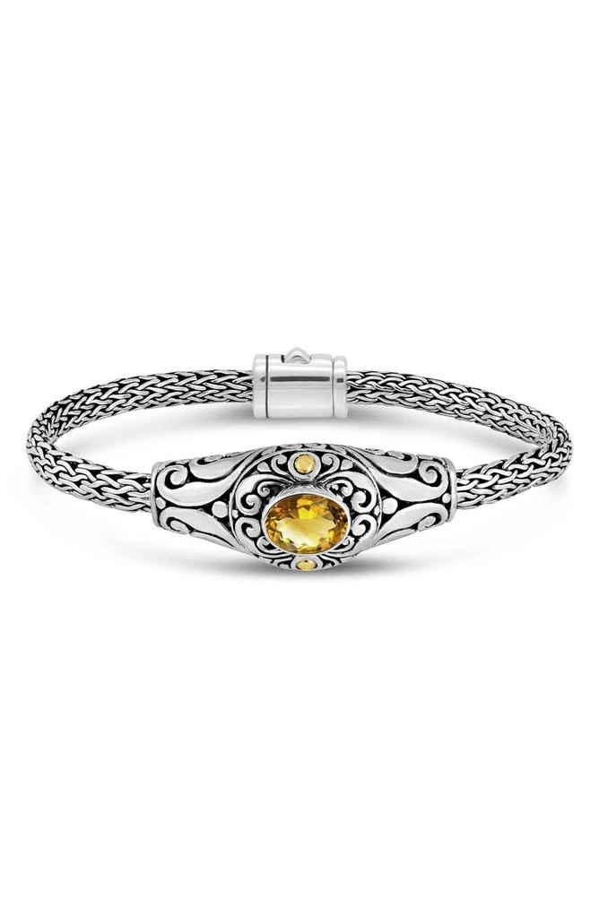 商品DEVATA|18K Gold & Sterling Silver Citrine Station Bracelet,价格¥927,第1张图片