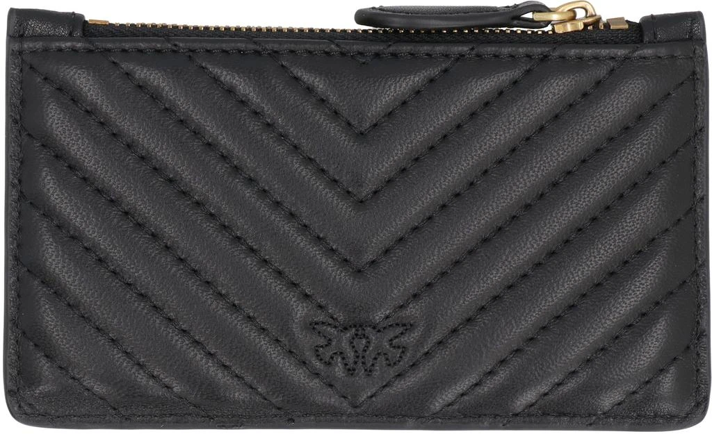 商品PINKO|AIRONE QUILTED LEATHER CARD HOLDER,价格¥968,第3张图片详细描述