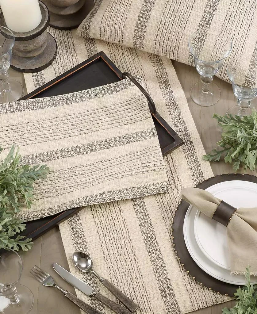 商品Saro Lifestyle|Woven Table Runner with Striped Design,价格¥202,第3张图片详细描述