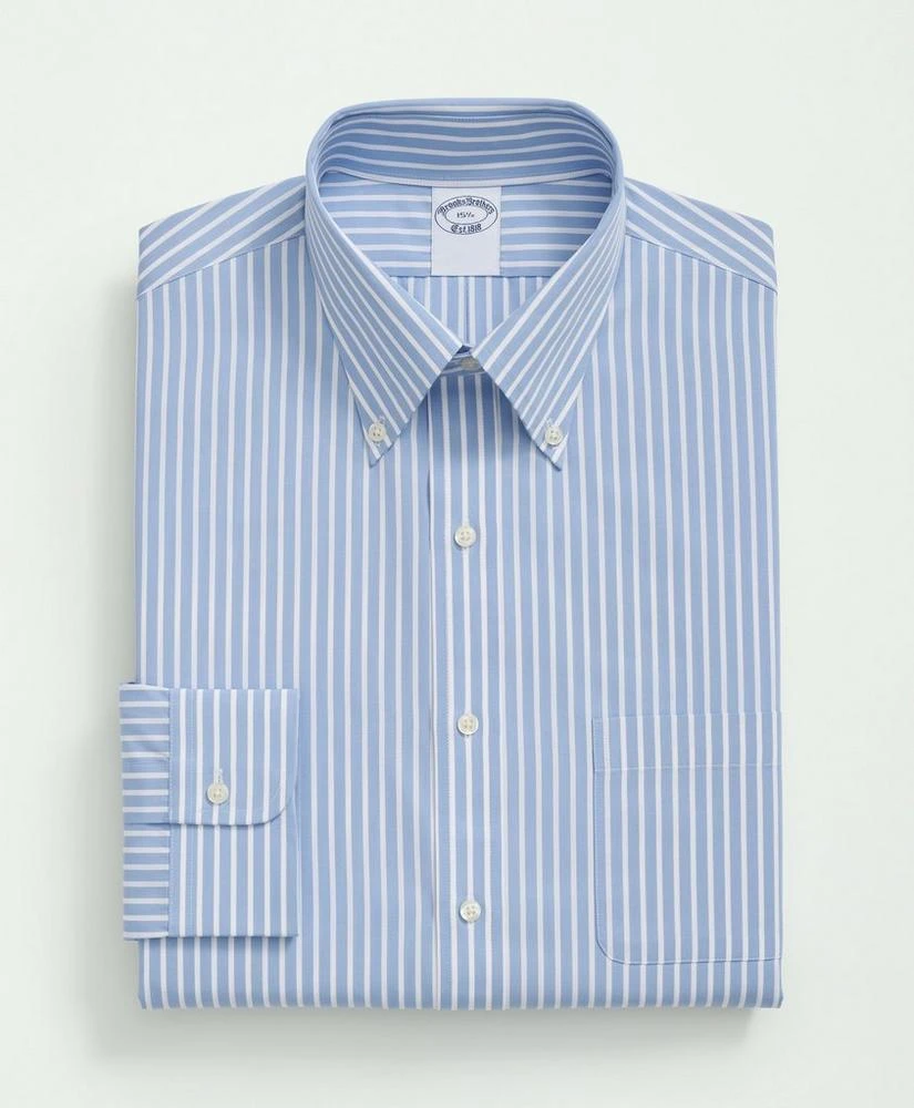 商品Brooks Brothers|Supima® Cotton Poplin Polo Button-Down Collar, Bengal Striped Dress Shirt,价格¥947,第5张图片详细描述