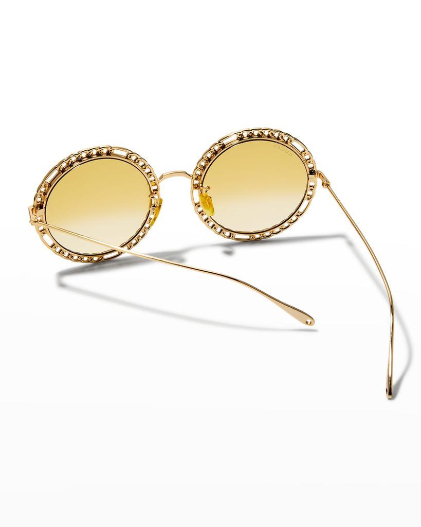 商品Gucci|Chain Round Metal Sunglasses w/ Straps,价格¥6004,第4张图片详细描述