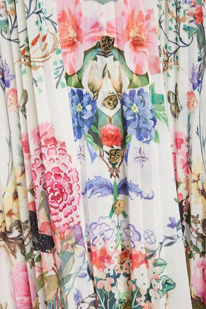 商品Camilla|Asymmetric pleated floral-print georgette dress,价格¥2884,第4张图片详细描述